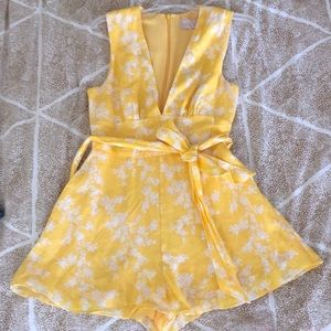 Yellow Linen Romper